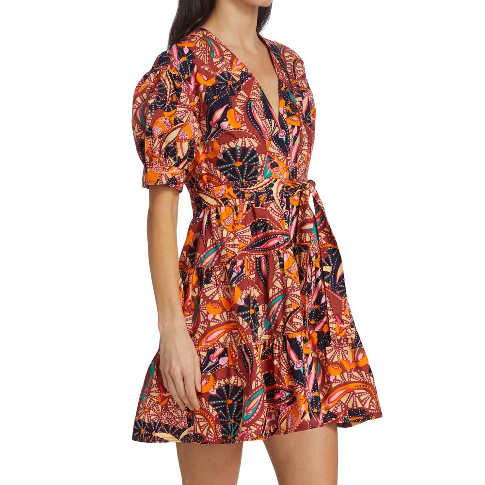 A.L.C. Carey Printed Puff Sleeve Dress Women's size 2